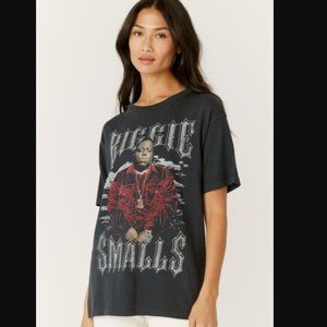 Daydreamer LA Biggie Smalls Red Velour Tracksuit Vintage Black Tee NWT Sz S